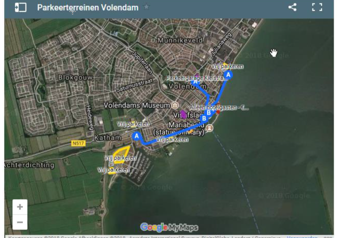 Parkeerterreinen en -garages centrum Volendam