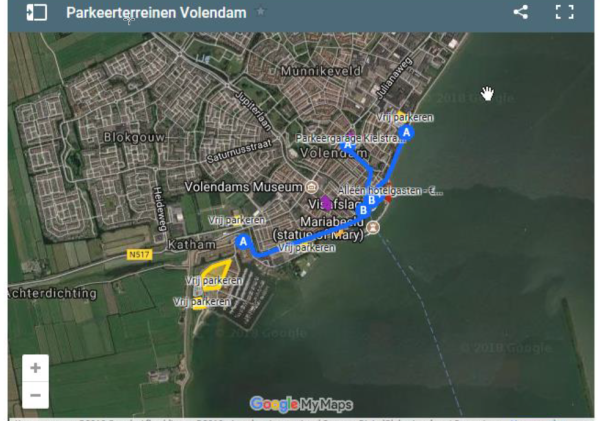 Parkeerterreinen en -garages centrum Volendam