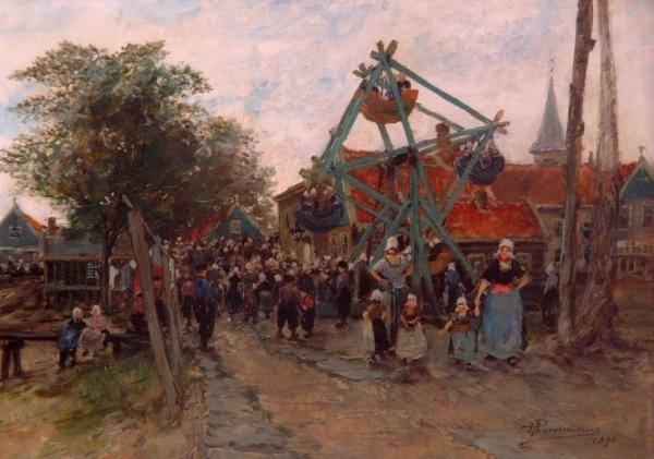 Schilderij van kermis 1893