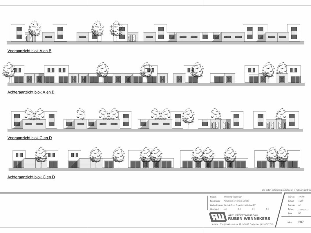 Aanzicht woningen Cultureel Centrum Oosthuizen april 2022